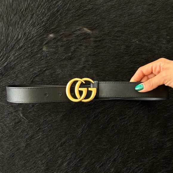GG LOGO GUCCI LEATHER BELT - Picture 5 of 7
